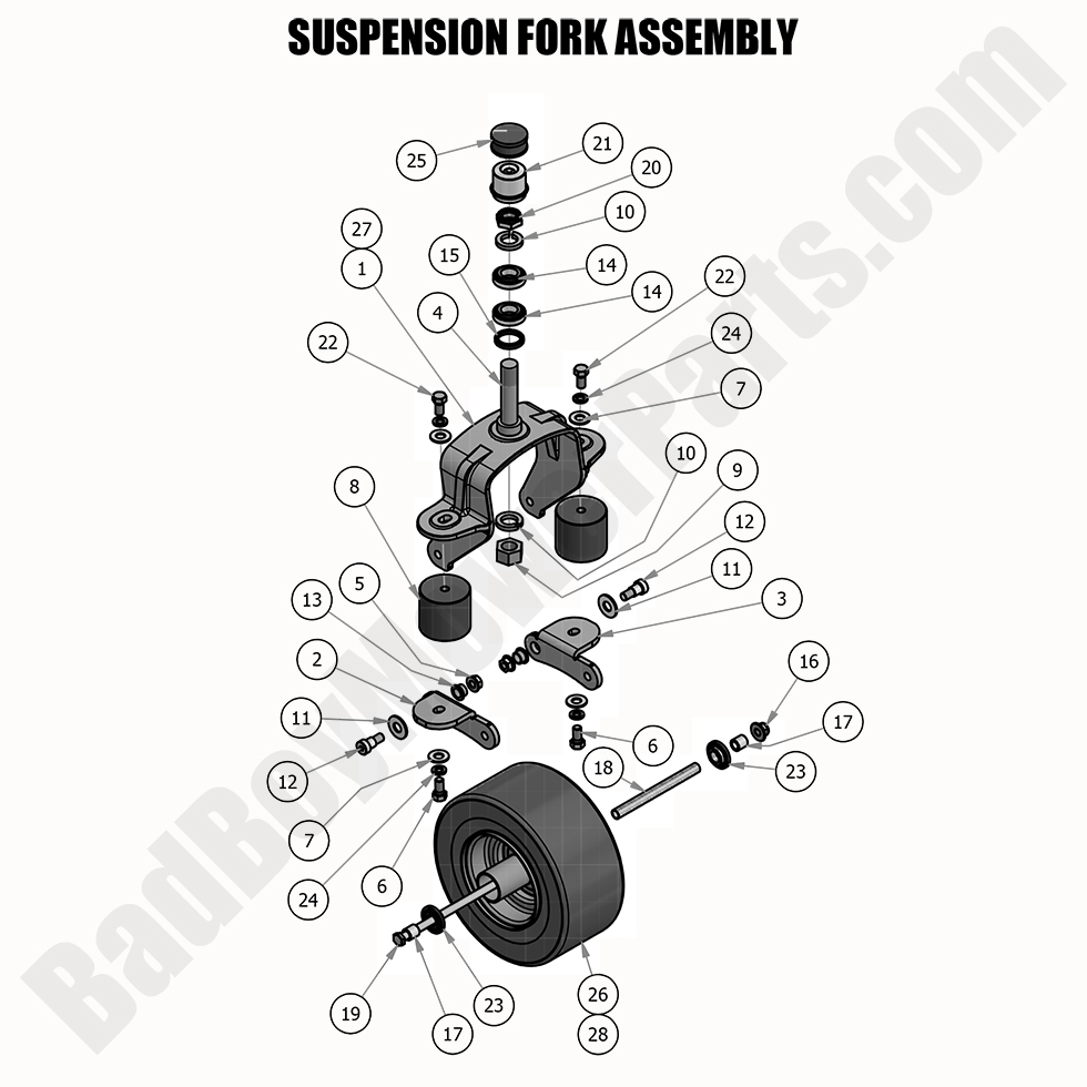 2019 Diesel - 1500cc Suspension Fork Assembly